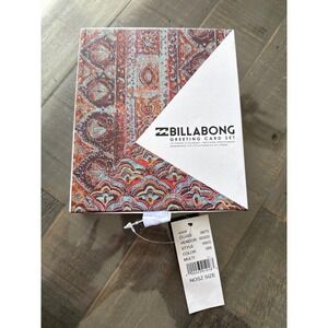 Billabong Greeting Card Set 12 Count Blank Cards Envelopes Boho Tribal Multi 089